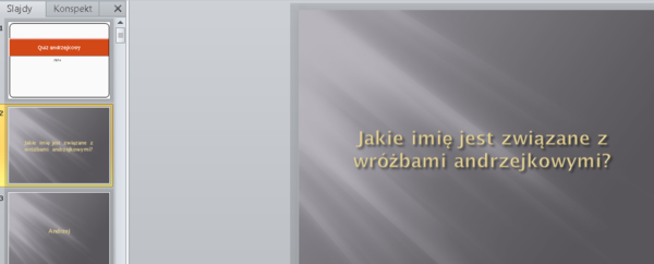 Quiz andrzejkowy