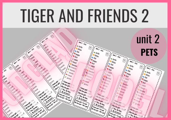 Tiger and Friends 2 unit 2 – zakładki do książki