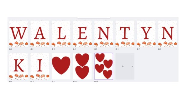 WALENTYNKI - GIRLANDA NA GAZETKĘ 0