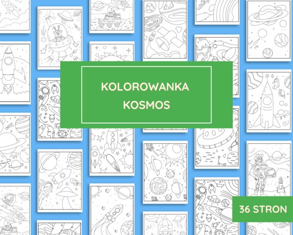 KOSMOS - zestaw kolorowanek 36 stron
