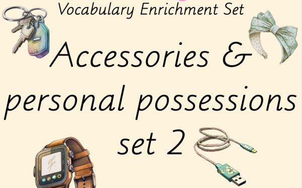 Zestaw kart obrazkowych: ACCESSORIES and PERSONAL POSSESSIONS SET 2