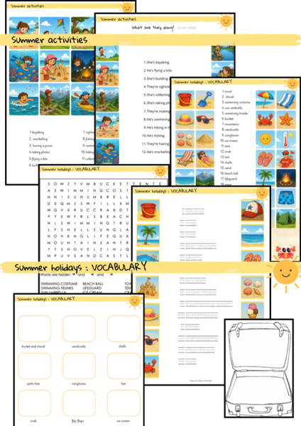 Summer holidays - vocabulary