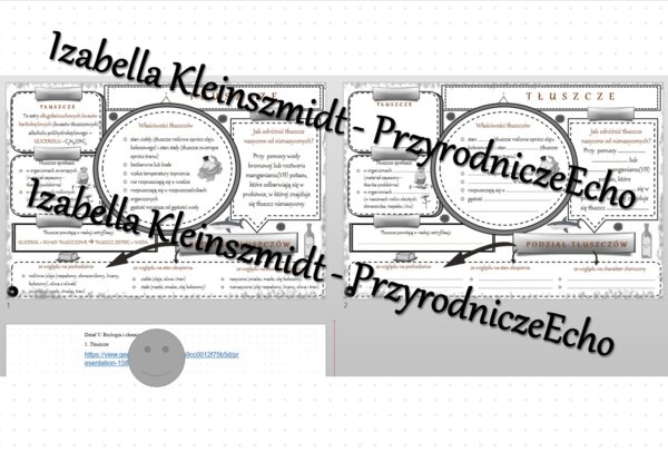 Minizestaw na temat „Tłuszcze” – sketchnotka + karta pracy w power point + gratisowy link do prezentacji multimedialnej niekomercyjnej wykonanej w genial.ly do indywidualnego pobrania i użycia do celów niekomercyjnych. Chemia 8, „Biologia i chemia”