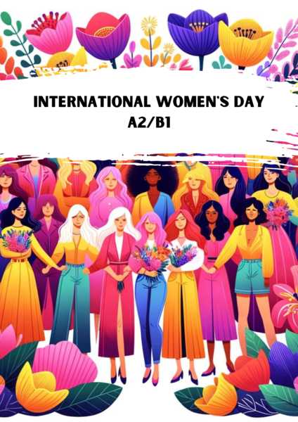 INTERNATIONAL Women's Day A2+/B1 Karty Pracy Gotowa Lekcja