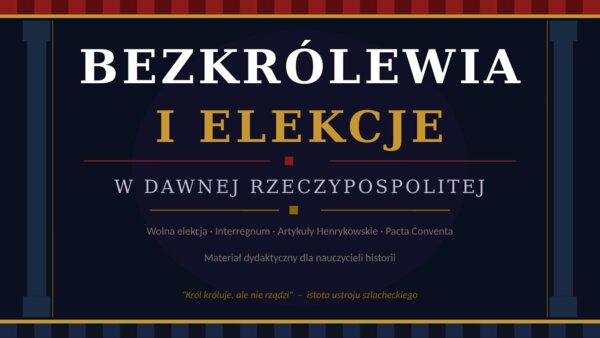 Prezentacja PowerPoint „Bezkrólewia i elekcje w dawnej Rzeczypospolitej”