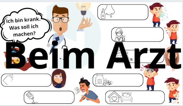 LEKARZ - dolegliwości oraz sposoby radzenia sobie z nimi - język niemiecki - tryb rozkazujący - wklejka