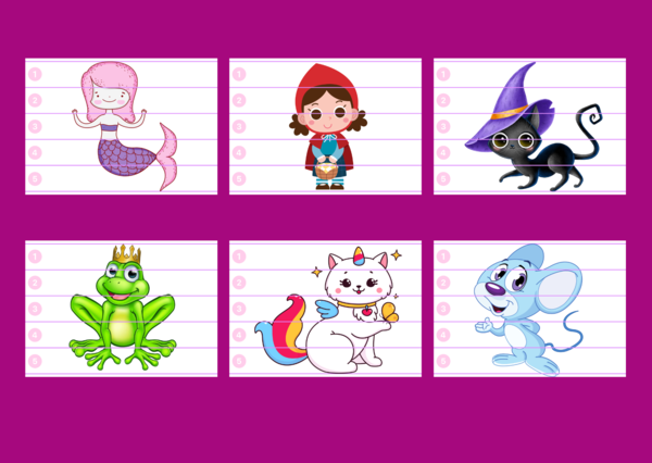 DZIEŃ POSTACI Z BAJEK – PUZZLE – biblioteka – świetlica – przedszkole – 12 wersji