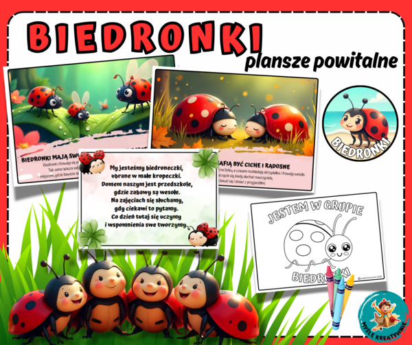 BIEDRONKI - plansze powitalne