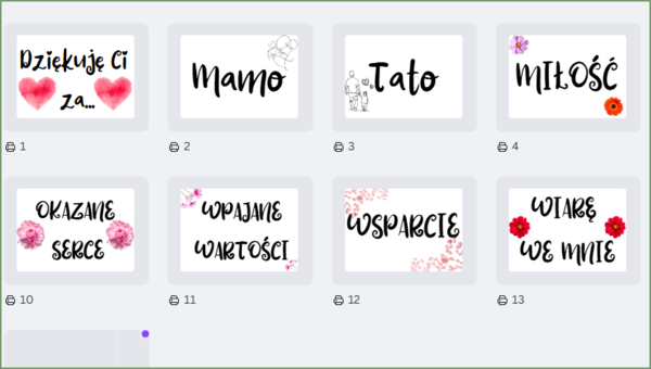 Dzień Matki, Dzień Ojca - gazetka, karty, sesja zdjęciowa, napis, girlanda