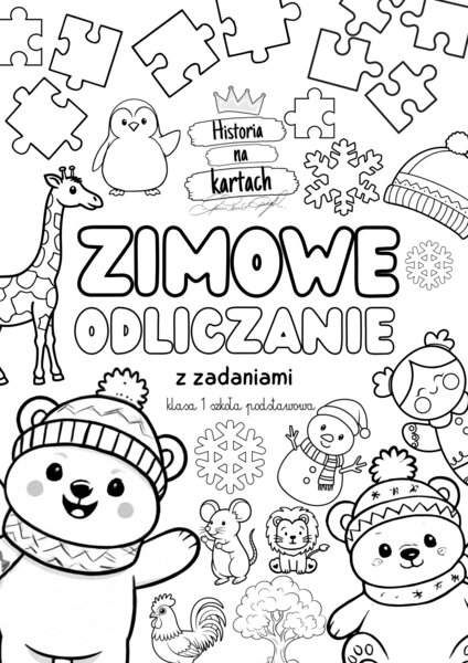 Zimowe odliczanie z zadaniami - klasa 1 szkoła podstawowa