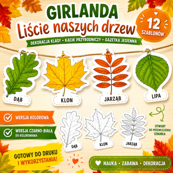Girlanda „Liście naszych drzew”
