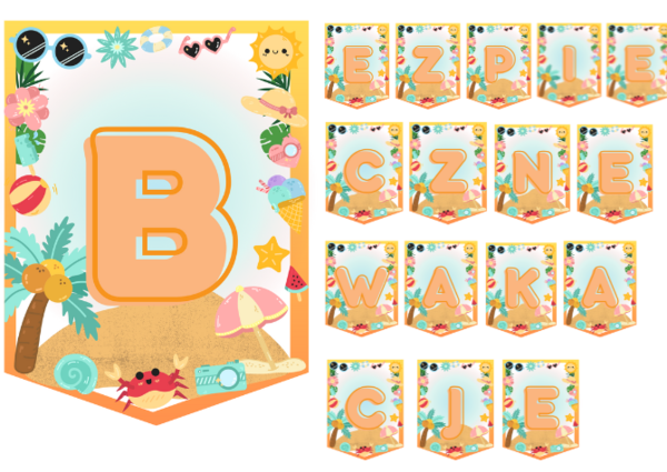 Bezpieczne wakacje - Girlanda