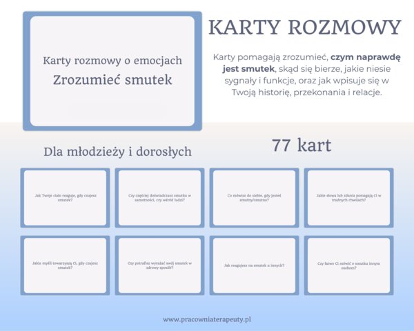 Karty rozmowy o emocjach : Zrozumieć Smutek