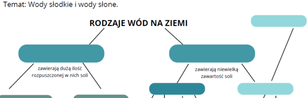 Wody słodkie i słone - karta pracy