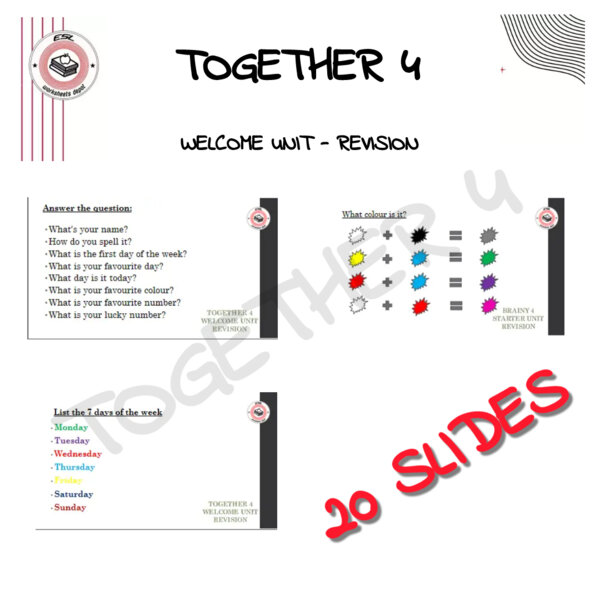 Together 4 Welcome Unit - powtórka działu