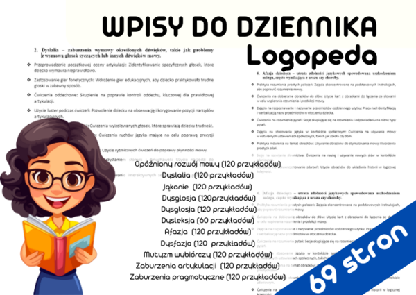 Wpisy do dziennika - Logopeda– gotowce, przykłady, inspiracje
