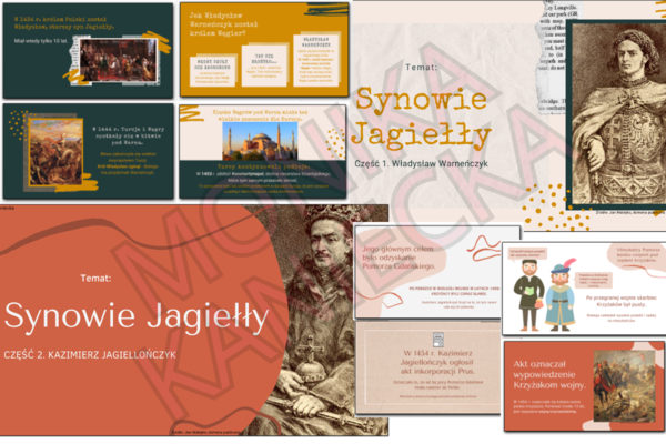 Synowie Jagiełły - prezentacja historia klasa 5