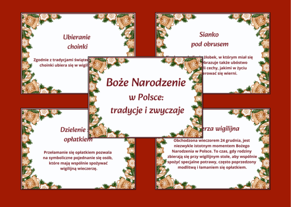 TRADYCJE I ZWYCZAJE - BOŻE NARODZENIE – biblioteka – świetlica –przedszkole - gazetka – wersja 3