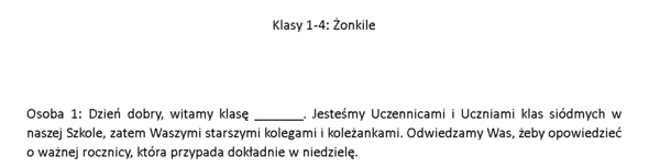 Akcja Żonkile - scenariusz wydarzenia w szkole podstawowej