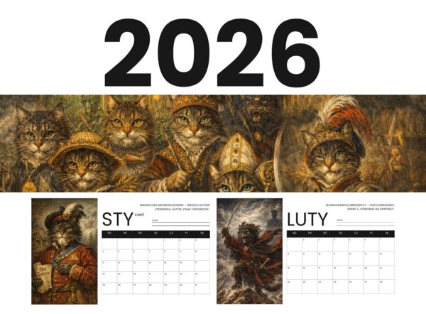 Kalendarz Mrau Mrau Literacki 2026