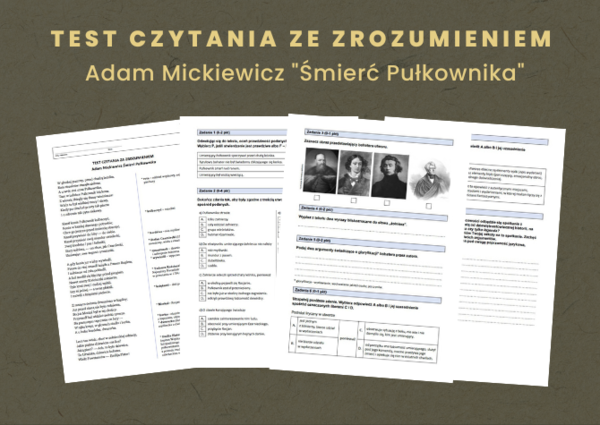 "Śmierć Pułkownika" - test czytania ze zrozumieniem