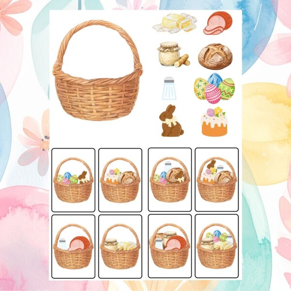 Wielkanocny koszyczek - ćwiczenia percepcji wzrokowej