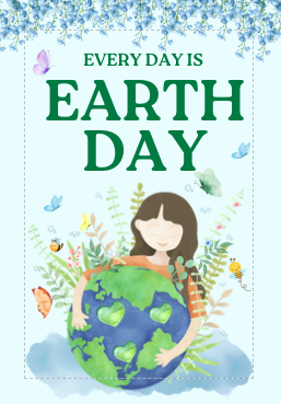 🌍 Plakat „Every Day is Earth Day” – piękna i inspirująca dekoracja edukacyjna 🌱✨