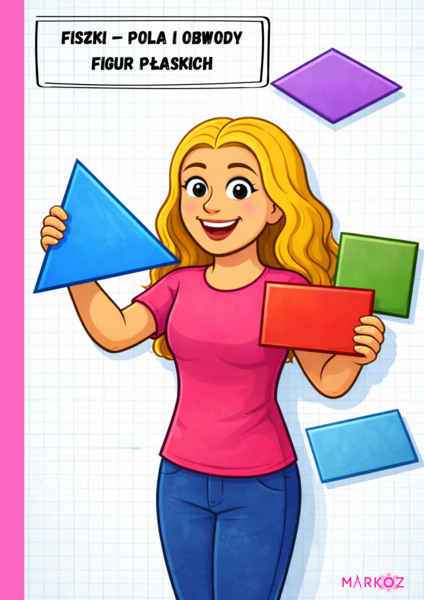 2 w 1: Fiszki i notatka - figury płaskie