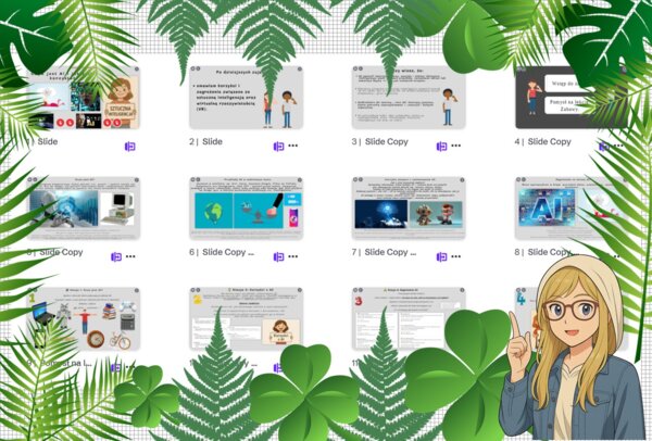 Prezentacja multimedialna w genial.ly „Czym jest Al i jak z niej korzystać?”. Edukacja zdrowotna. Klasa 6. Dział „Moje działania w sieci”. Materiał cyfrowy