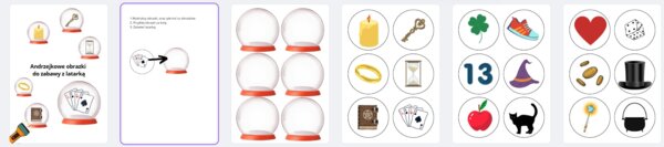 Andrzejkowe symbole- zabawa z latarką