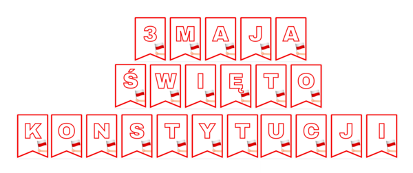 3 Maja Święto Konstytucji / napis / girlanda / gazetka / dekoracja
