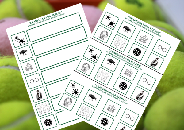 "AKADEMIA PANA KLEKSA" – ikonki – wklejki – karta pracy – lektury 4-6