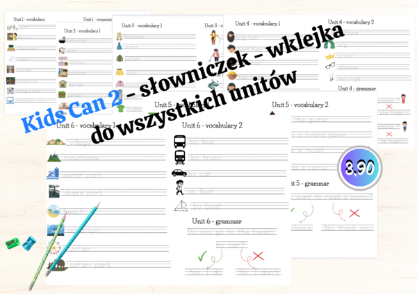 Kids Can 2 - słowniczek - wklejka do wszystkich unitów