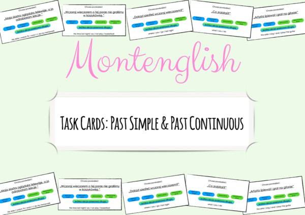 Karty Past Simple vs Past Continuous - tłumaczenia