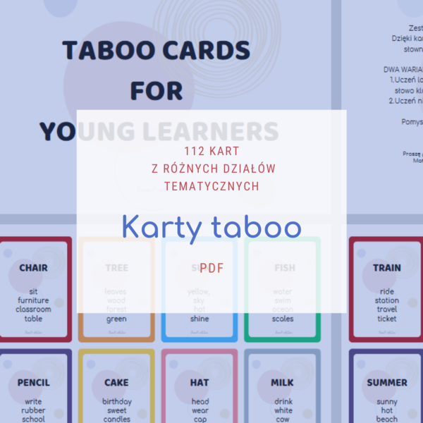 Karty Taboo /powtórzenie/klasy 1-3