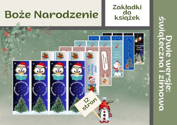 Boże Narodzenie – zakładki do książek z przesłaniem