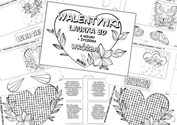 WALENTYNKOWE LAURKI 3D + wróżba