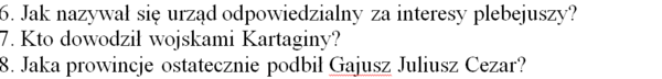 Konkurs powtórzeniowy - starożytny Rzym