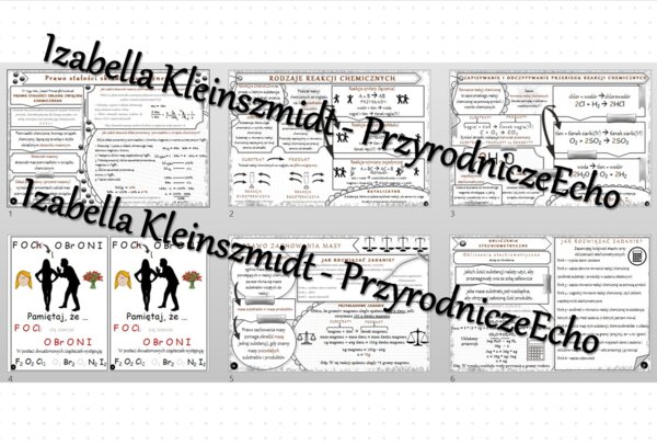 Zestaw sketchnotek – notatek do całego działu „Ważne prawa” wykonana w power point do edycji - wykonanych w power point do edycji. Chemia 7