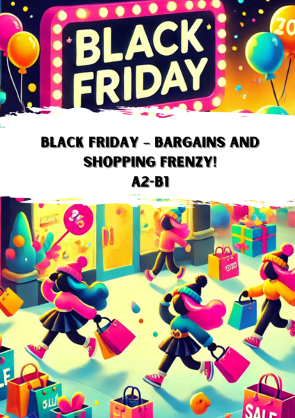 Black Friday – Bargains and Shopping Frenzy! A2-B1 Karty Pracy_Gotowa Lekcja