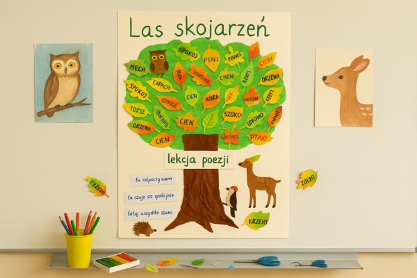 Scenariusz lekcji. Jan Twardowski "O lasach". [JĘZYK POLSKI]