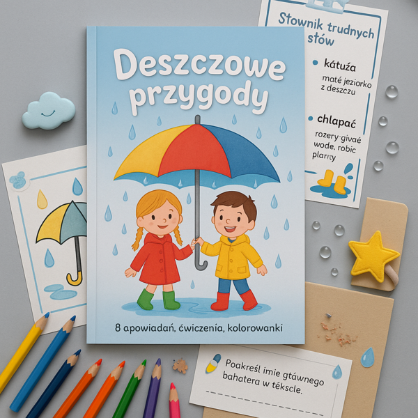 Książka tematyczna „Deszczowe przygody”