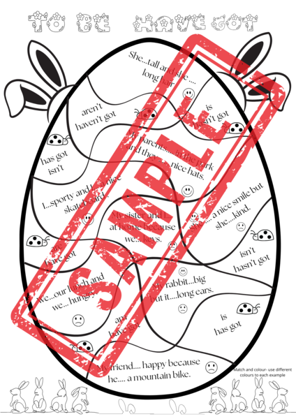 CRACKED EGGS- EASTER- JAJKA GRAMATYCZNE- TO BE/ HAVE GOT