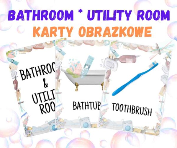 BATHROOM, UTILITY ROOM - karty obrazkowe