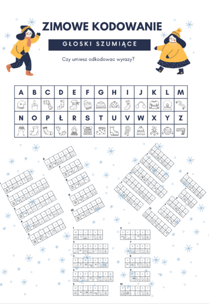Logopedia - Zimowe kodowanie utrwalające głoski szumiące