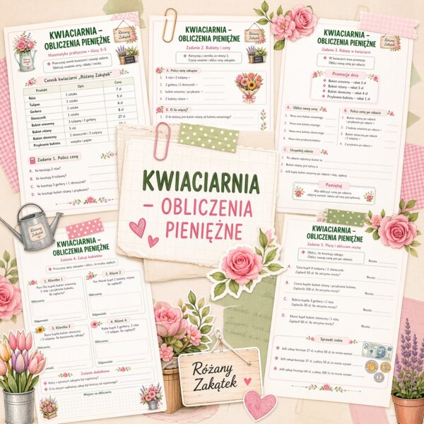 Kwiaciarnia – obliczenia pieniężne