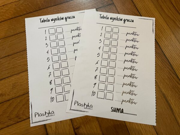 Tabela wyników do gry LosoBarwy - 3 wymiary!