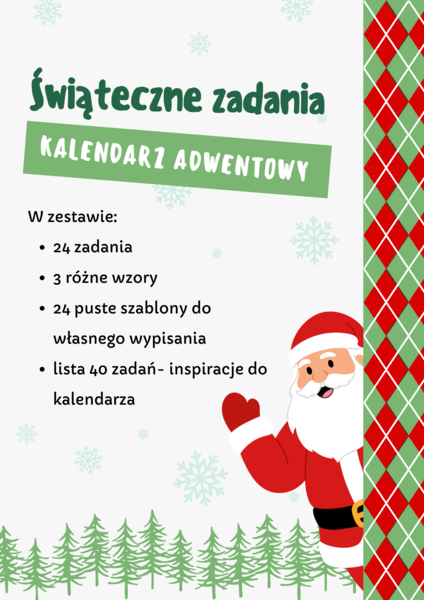 Kalendarz adwentowy- zestaw