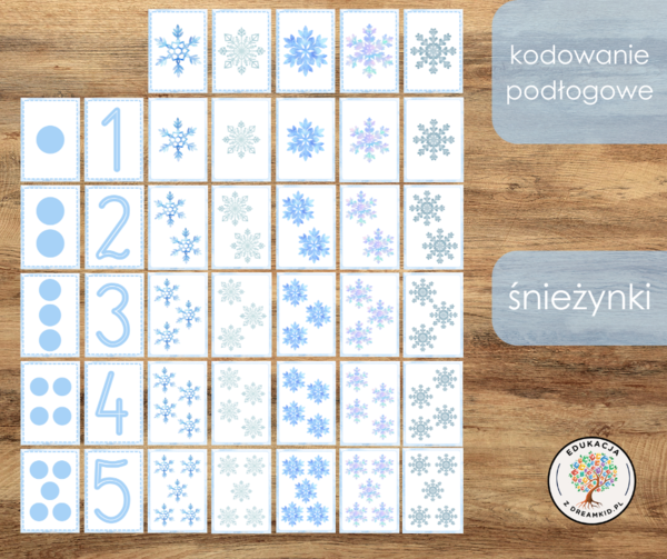 Kodowanie podłogowe - śnieżynki