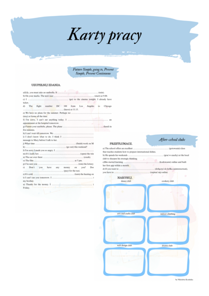 Brainy 7 unit 7 karty pracy